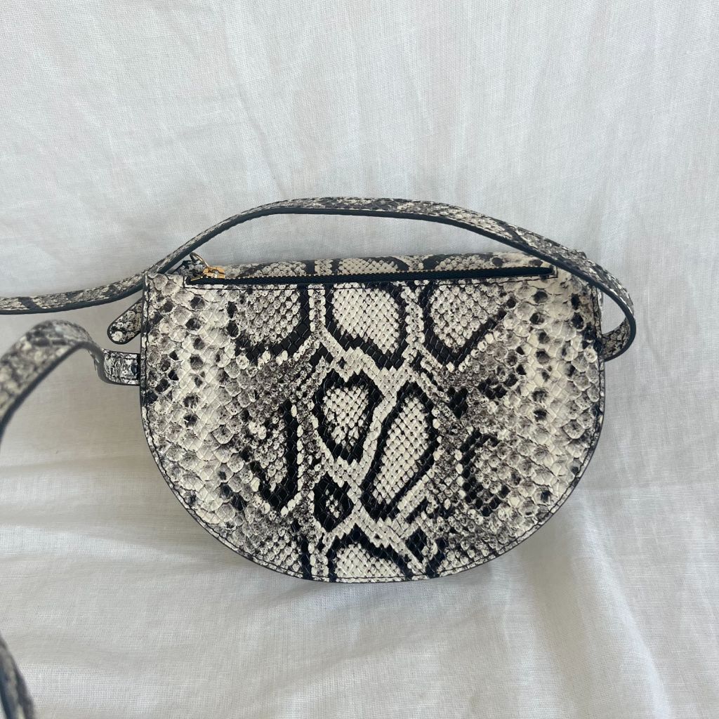 Wandler Anna Printed Leather Shoulder Bag In Python