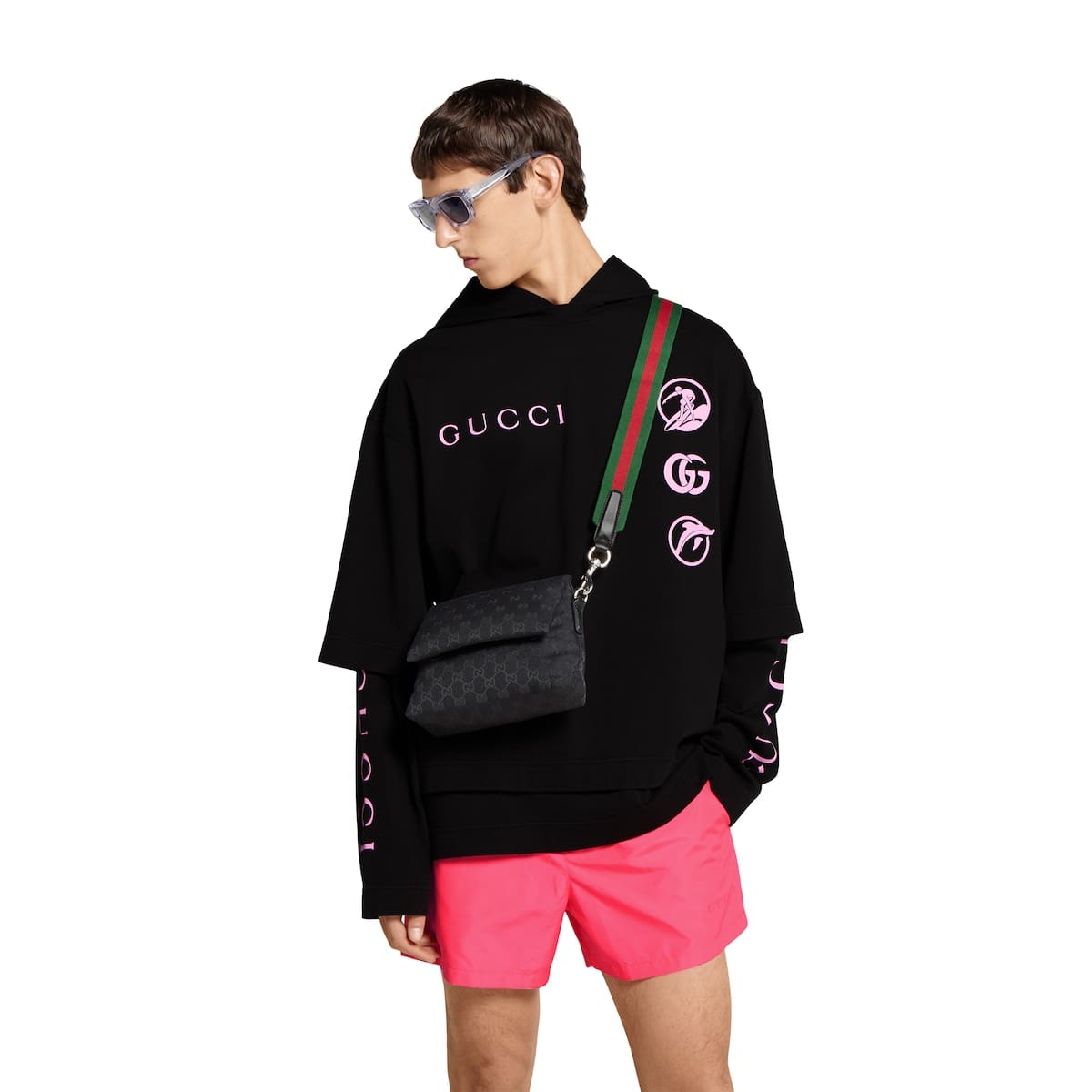 GUCCI  Small GG crossbody bag with Web