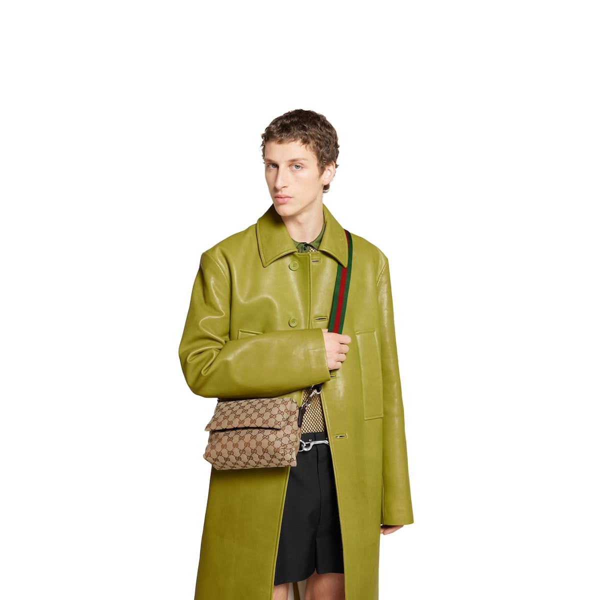 GUCCI  Small GG crossbody bag with Web