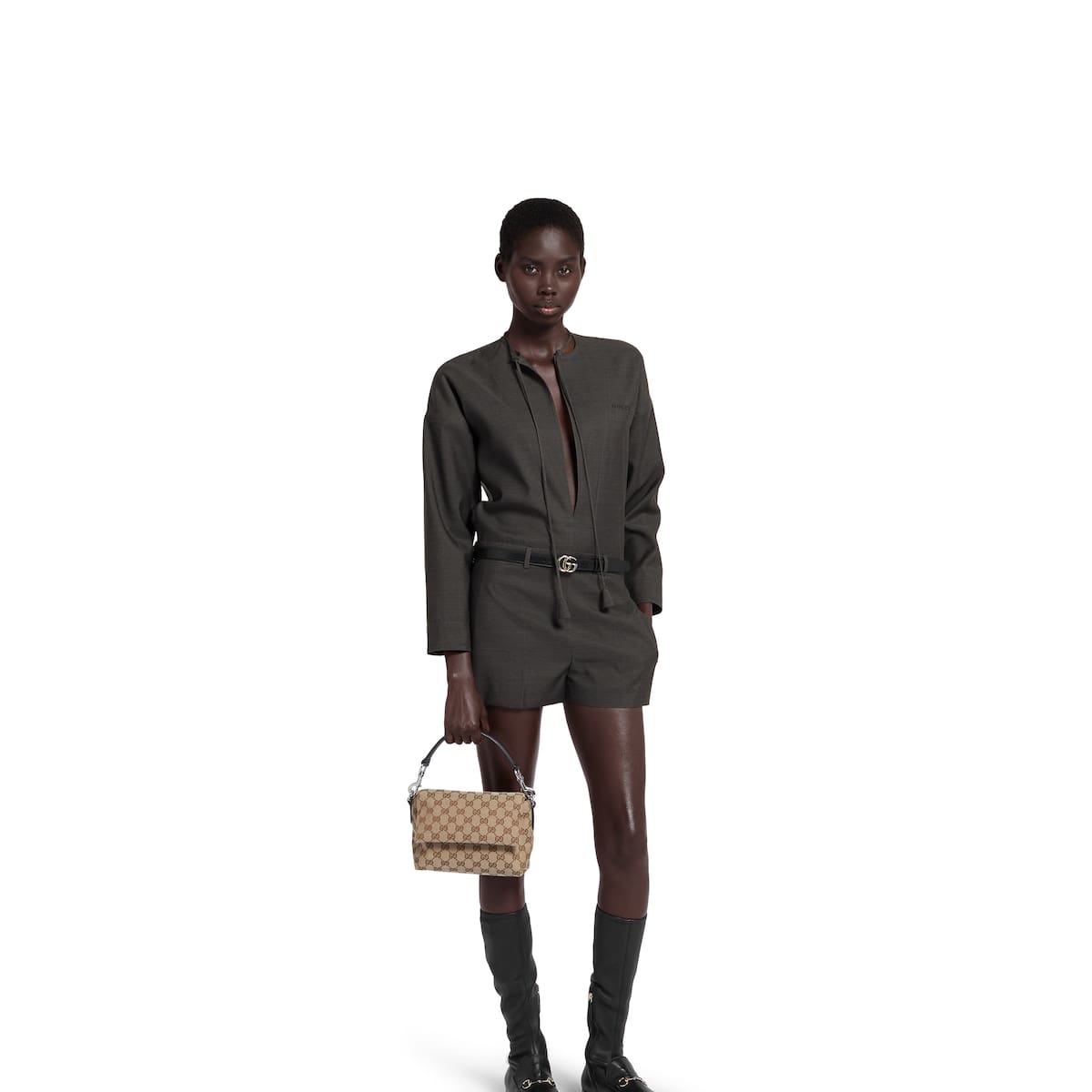 GUCCI  Small GG crossbody bag with Web