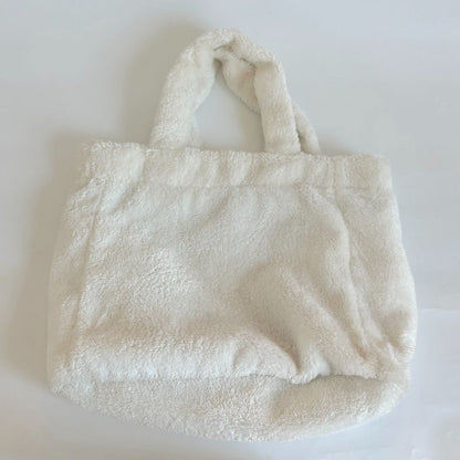 Prada logo-print terry-cloth tote bag