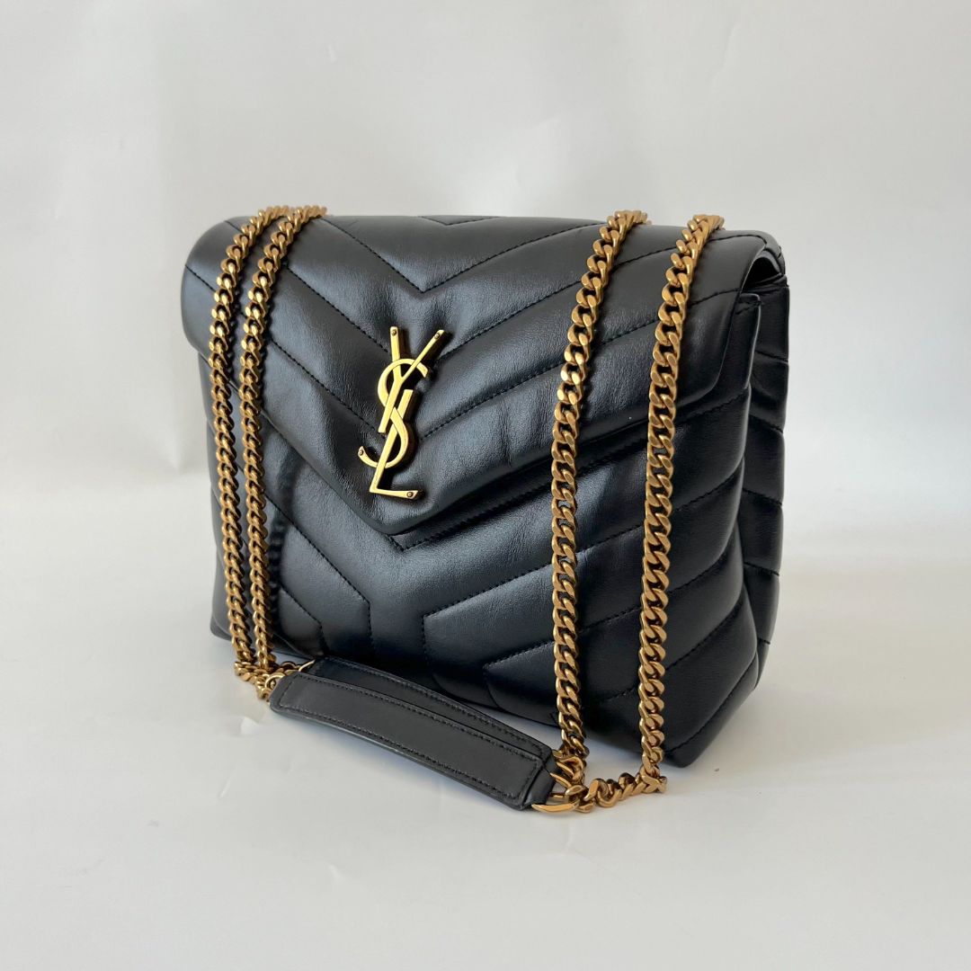 Saint Laurent black Loulou small chain bag