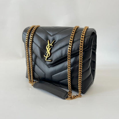 Saint Laurent black Loulou small chain bag