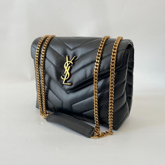 Saint Laurent black Loulou small chain bag