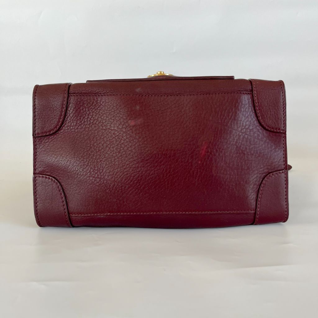 Celine burgundy leather Envelope Luggage Bag