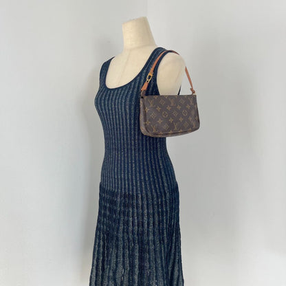 Louis Vuitton Brown Monogram Canvas Pochette Accessoires Shoulder Bag