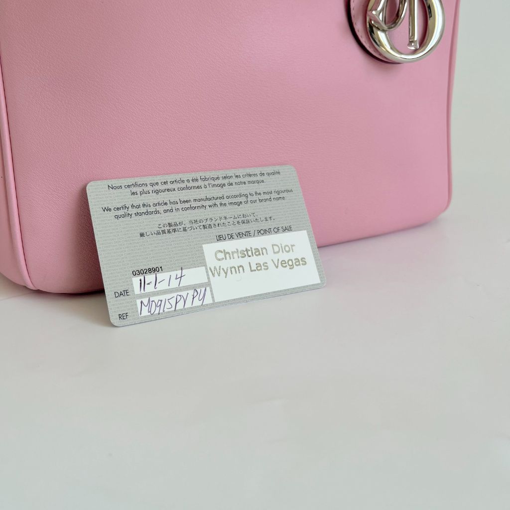 Dior Pink Leather Mini Diorissimo Tote