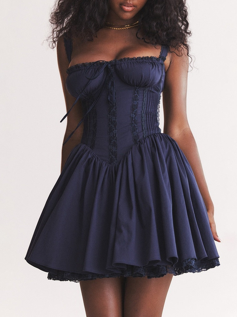 loveedsTM-WHITE CORSET MINI DRESS