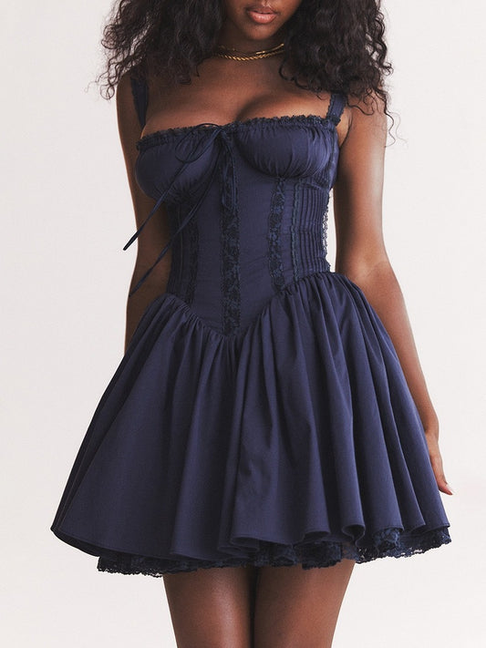 loveedsTM-WHITE CORSET MINI DRESS