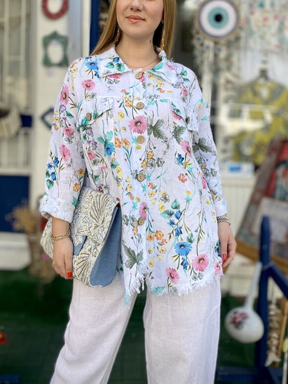 Printed Shirt with Temperament and Comfort Women's Suit