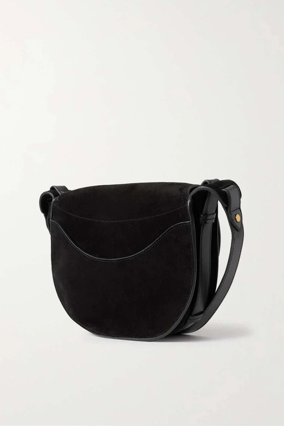 ISABEL MARANT Botsy leather-trimmed suede shoulder bag