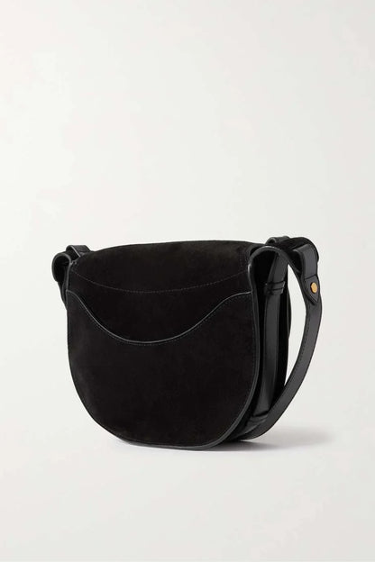 ISABEL MARANT Botsy leather-trimmed suede shoulder bag