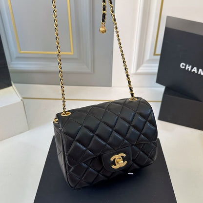 CHANEL CLASSIC MINI CROSSBODY BAG BLACK 16CM A35200 Y04059 94305