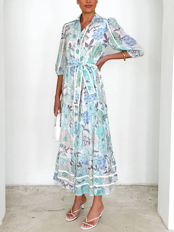 Exquisite and Elegant Print Women's Dress