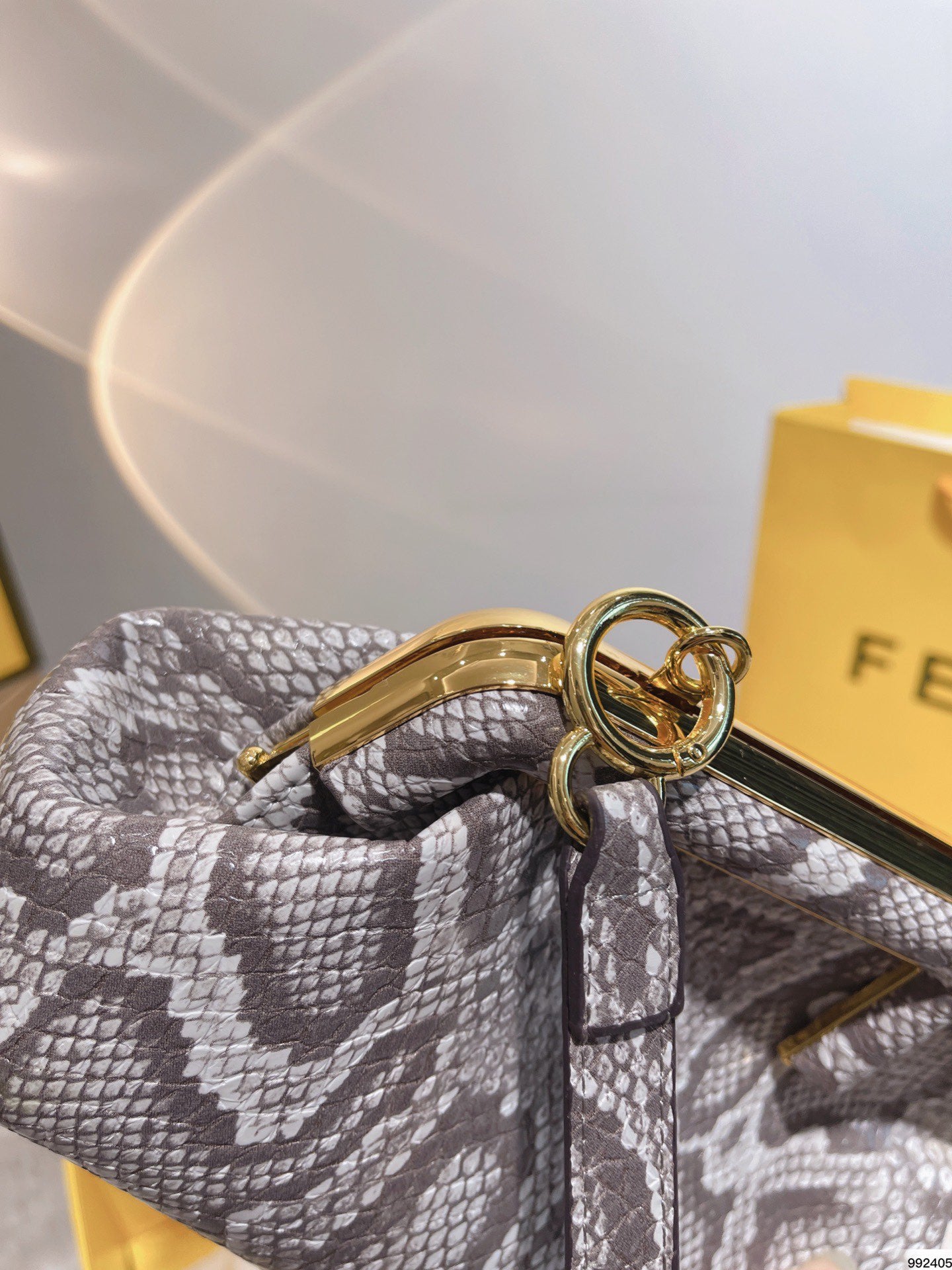 Fendi First Small Natural Python