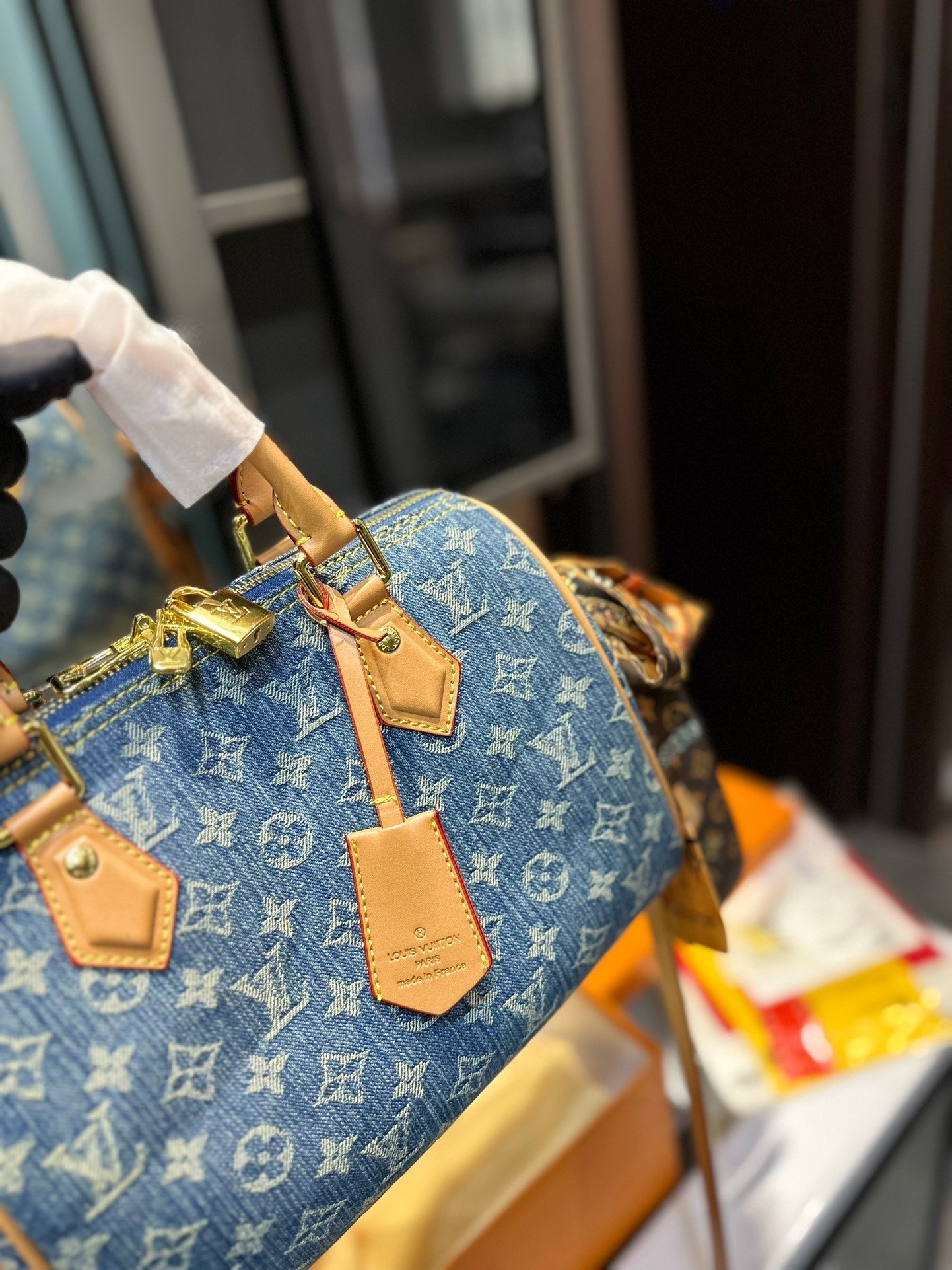 LV Denim Speedy