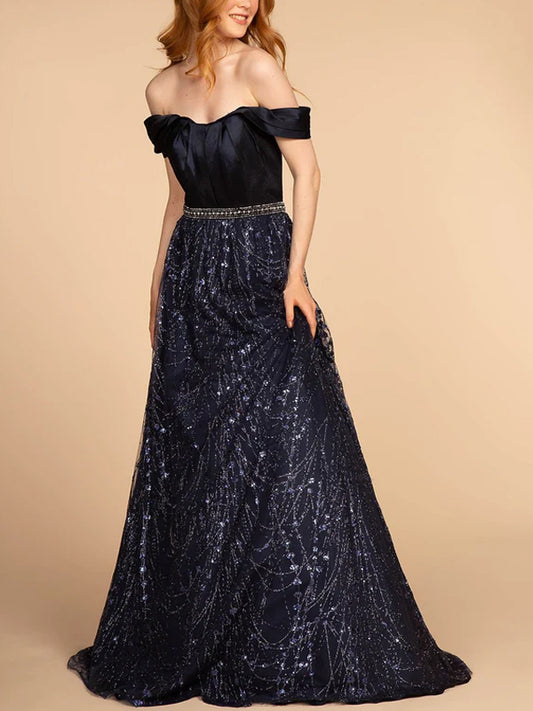 Tube Top Solid Color Sequins Maxi Dress