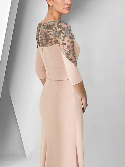 Elegant Gemstone Stretch Fabric Lace Dress