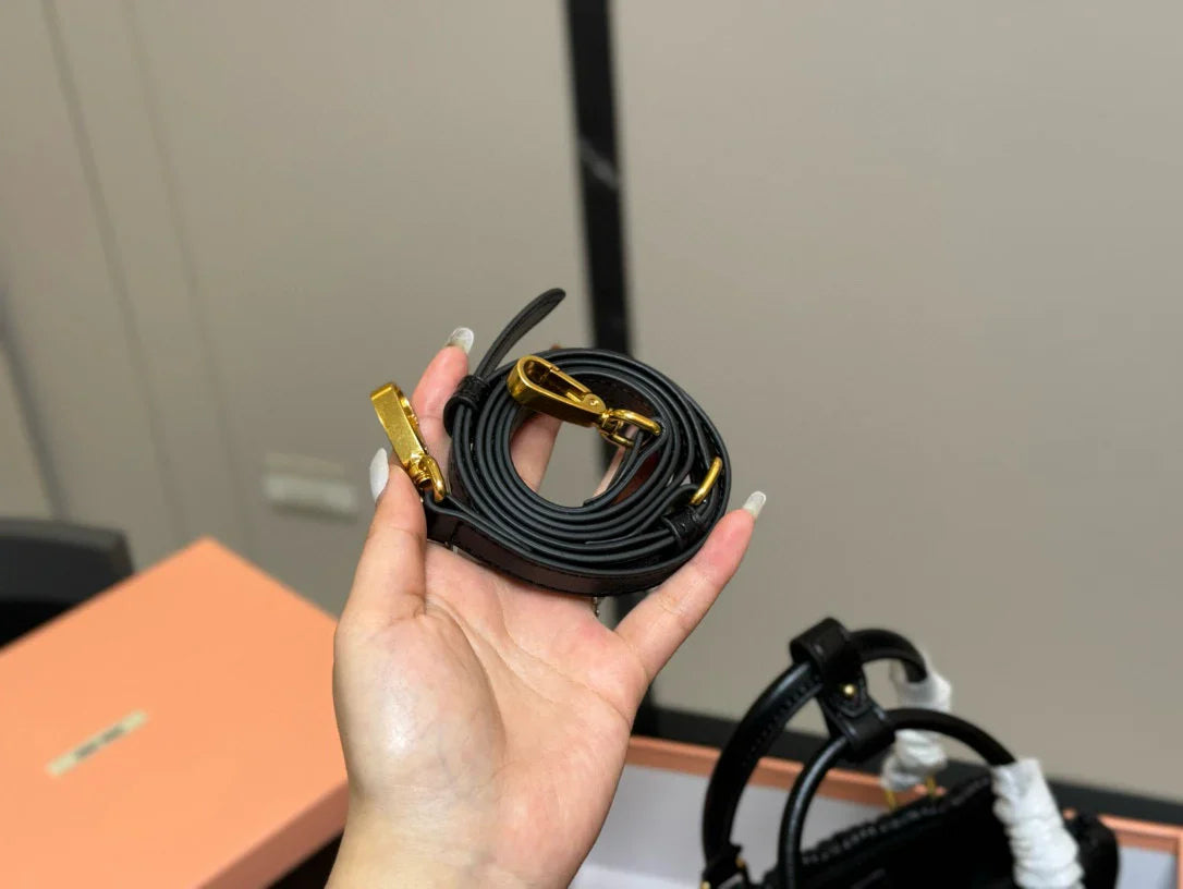 Miumiu Bowling Bag Tote Black Size 22x17cm