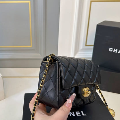 CHANEL CLASSIC MINI CROSSBODY BAG BLACK 16CM A35200 Y04059 94305