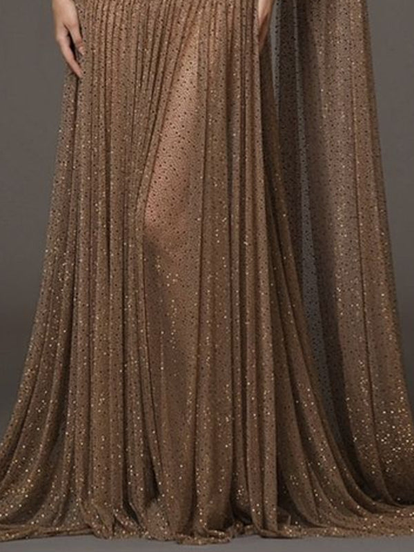 Temperament Halterneck Elegant Sequined Ladies Dress