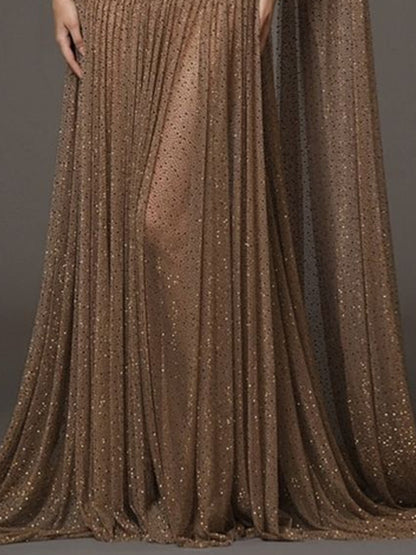 Temperament Halterneck Elegant Sequined Ladies Dress