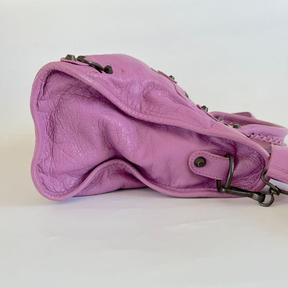 Balenciaga Lilac City leather handbag