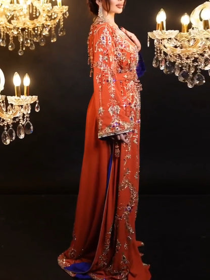 Temperament Sequin Chiffon Retro Ladies Dress