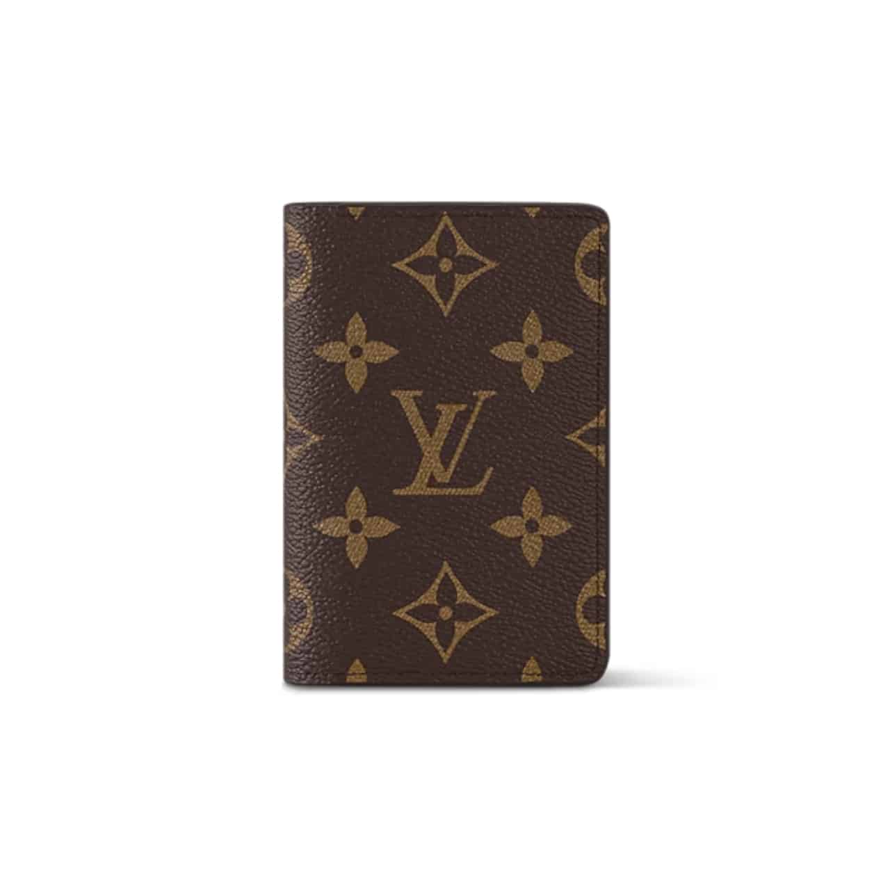 LOUIS VUITTON POCKET ORGANIZER MONOGRAM WALLET BROWN M60502 10CM
