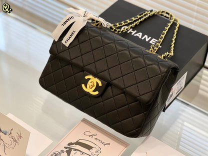 Chanel Classic Flap Bag Medium Black Gold