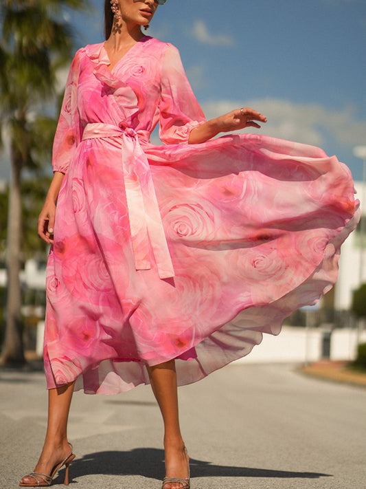 Delicate Chiffon Floral Lightness Women's Dress