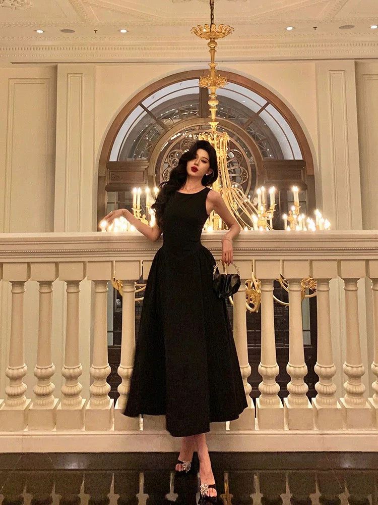 Sexy A Line Scoop Black Sleeveless Prom Dresses Party Dress Summer Birthday Outfits Birthday Dresses W813