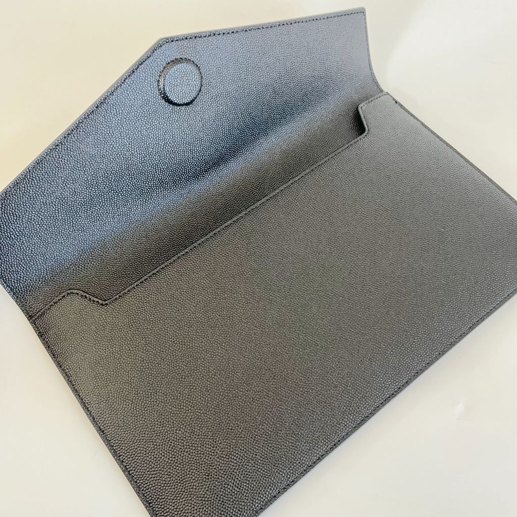 Saint Laurent Uptown Pouch in Grain De Poudre Embossed Leather