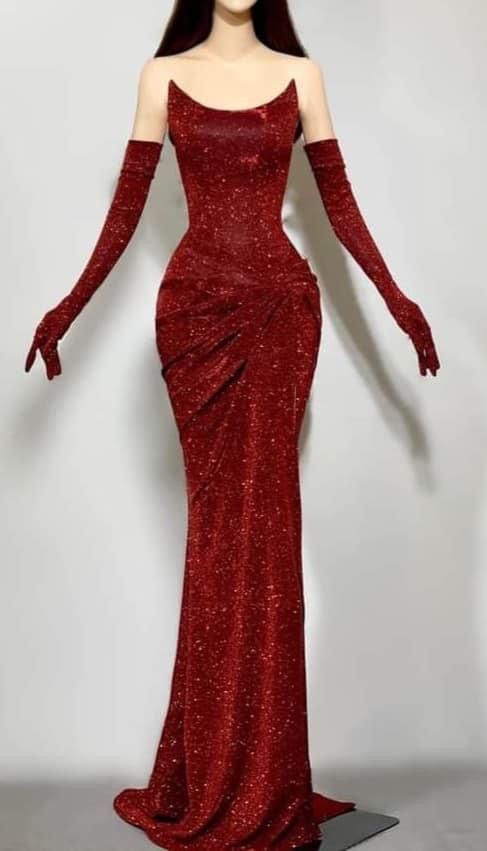 Burgundy shiny long sequined mermaid slim prom dress evening dress party dressGold Fashion Elegant Velvet Long Mermaid Slim Prom dress Evening Dress Party Dress gh4997
