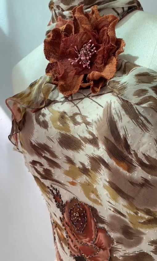 Vintage Sheath Halter Chiffon Prom Dress Evening Dress SH2026