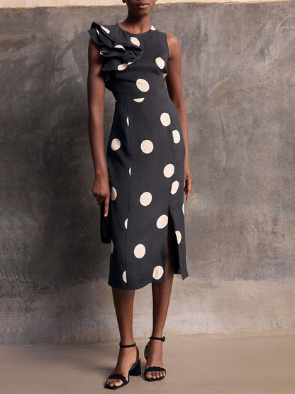 A-line Silhouette With Ruffles Women's Dress