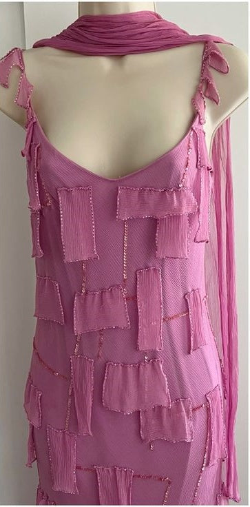 Pink Shiny Flowing Long Elegant Spaghetti Strap Chiffon Ball Gown Evening Dress Party Dress gh3238