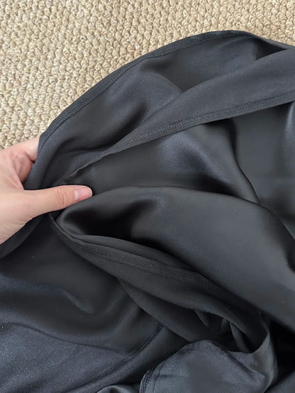 Black Sparkling Elegant Exquisite Beaded Long Floor Length Satin Sequin Ball Gown Evening Gown Party Dress gh4188