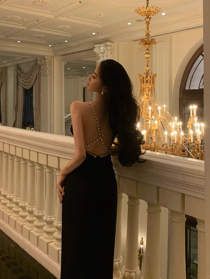 Sexy Sheath Spaghetti Straps Black 21st Birthday Dress Party Gown Birthday Outfits Birthday Dress Ideas For Women DP2318