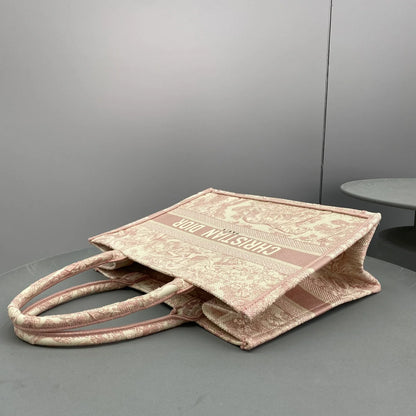 Dior Book Tote MediumPink Toile de Jouy Embroider - 36 x 27.5 x 16.5 cm