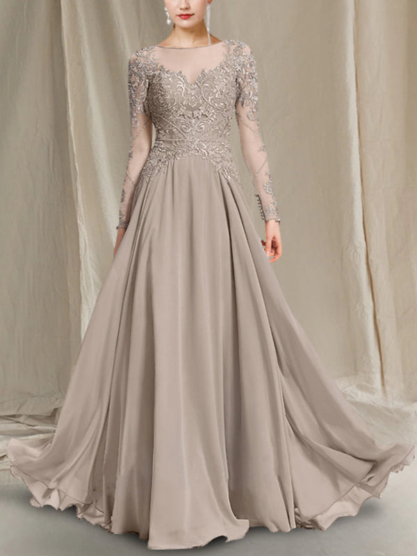 Round Neck Sleeveless Lace Solid Color Maxi Dress