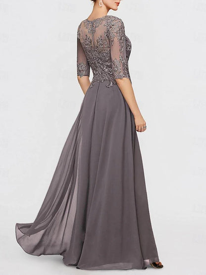 Round Neck Lace Solid Color Jumpsuit