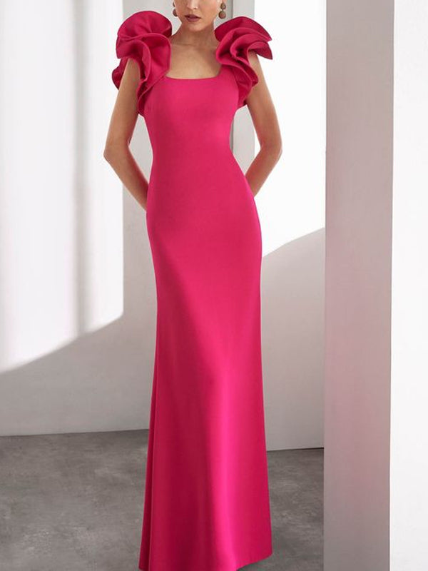 Solid Color Sleeveless Maxi Dress
