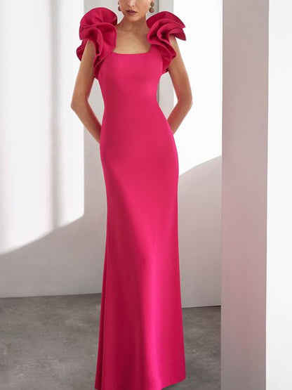 Solid Color Sleeveless Maxi Dress