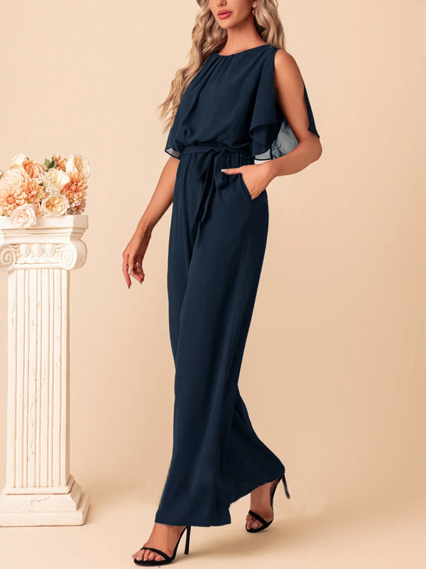 Scoop Chiffon Maxi Jumpsuit/Pantsuit
