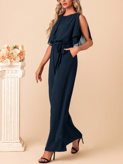 Scoop Chiffon Maxi Jumpsuit/Pantsuit