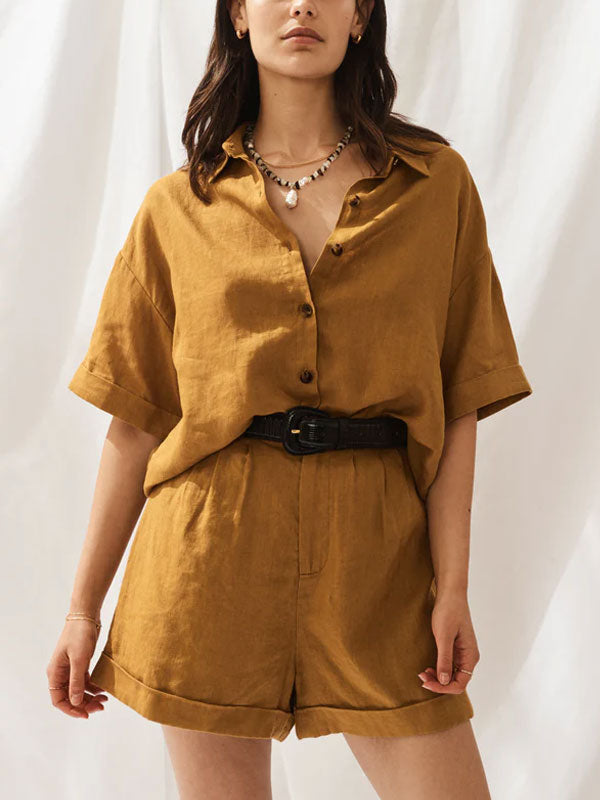 Shirt Shorts Temperament Ladies Suits