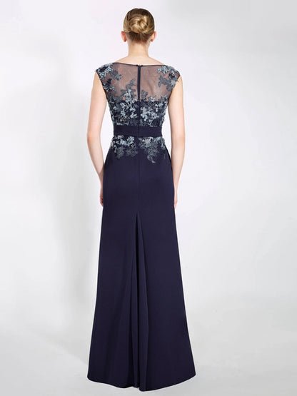 Round Neck Mesh Sleeveless Maxi Dress