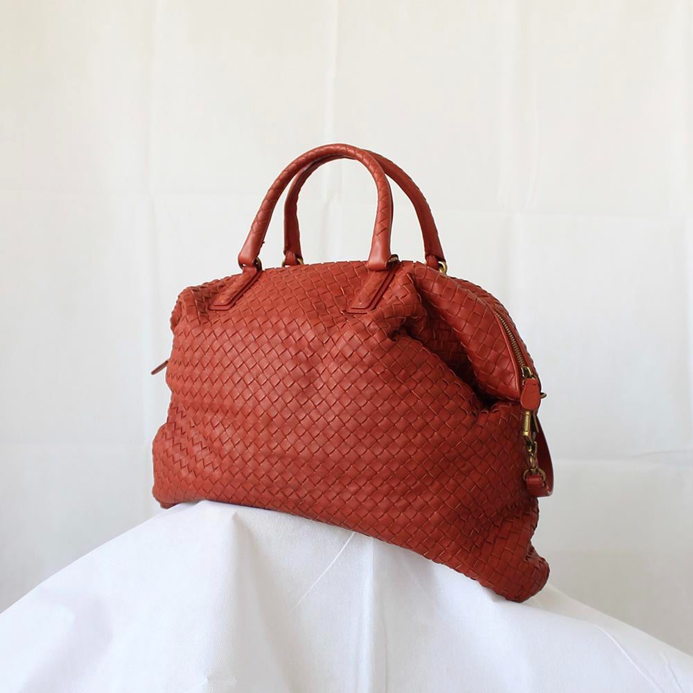 Bottega Veneta Intrecciato Red Large Bag