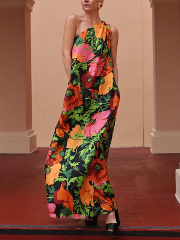 Temperament One Shoulder Women's Evening Dress